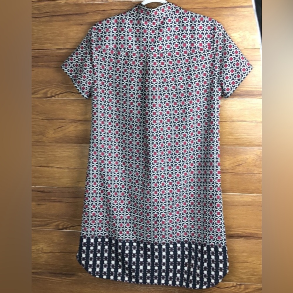 J.crew Short-sleeve printed shirtdress women’s dress size petite 4 - Picture 3 of 8